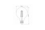LED лампа VIDEX Filament G95FD 7W E27 4100K дімерна (VL-G95FD-07274)