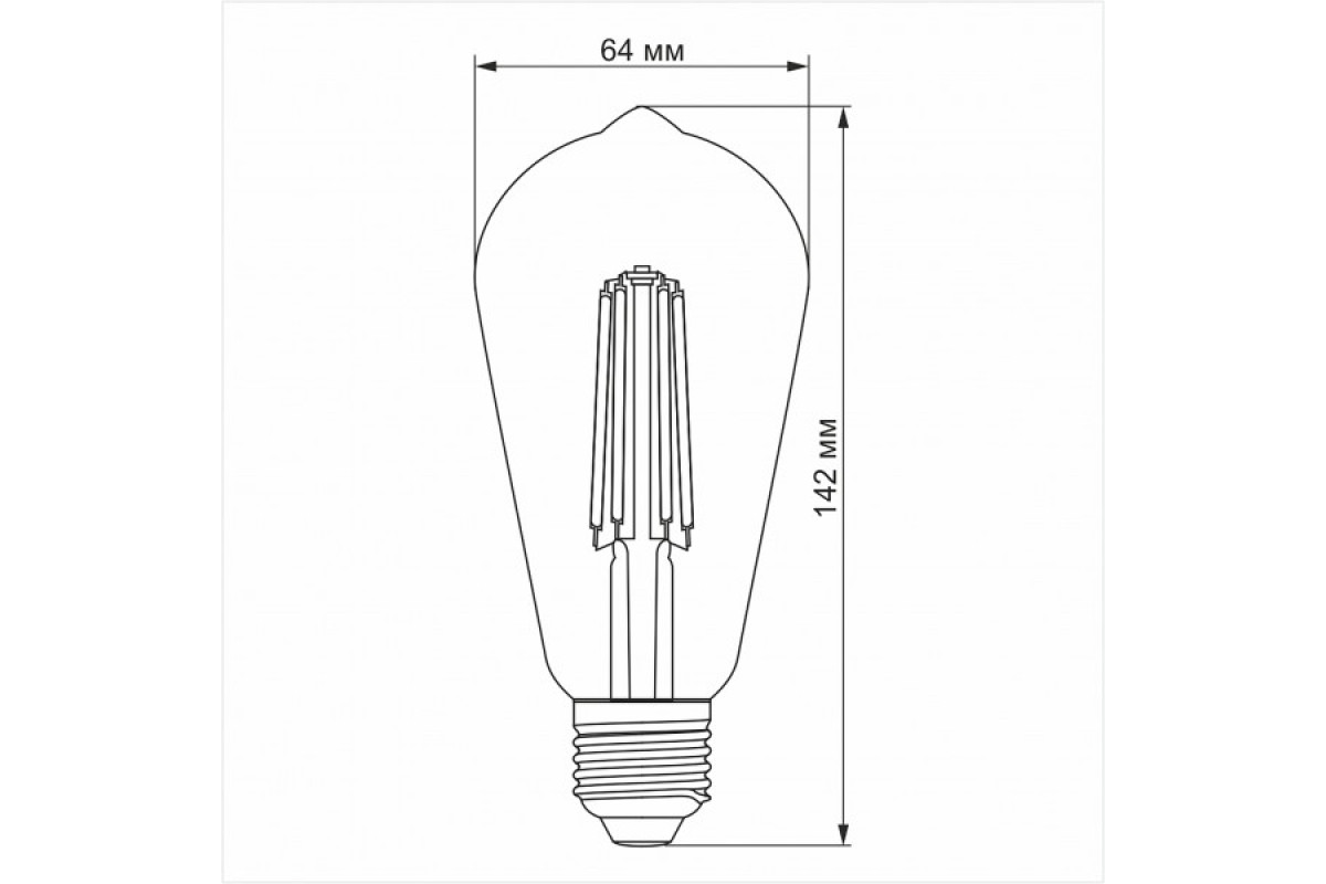 LED лампа VIDEX Filament ST64FA 10W E27 2200K бронза (VL-ST64FA-10272)
