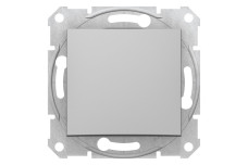 2-х полюсний одноклавішний вимикач Sedna Scnheider Electric алюміній (SDN0200260)