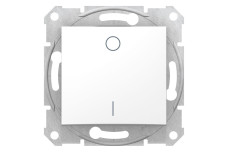 2-х полюсний одноклавішний вимикач Sedna Scnheider Electric білий (SDN0200121)