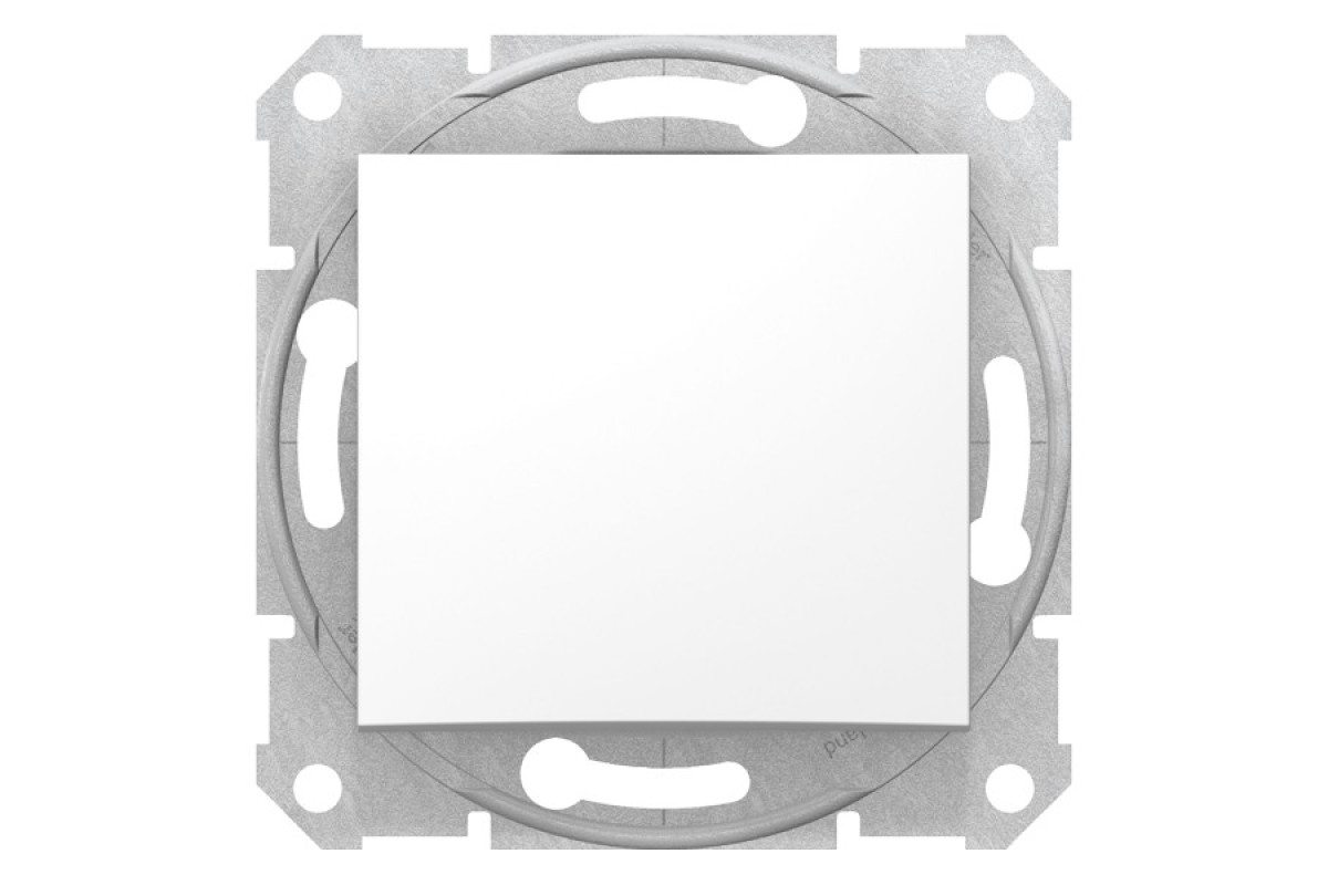 2-х полюсний одноклавішний вимикач Sedna Scnheider Electric білий (SDN0200221)