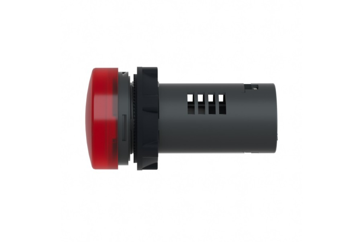 Easy Harmony XA2E, монолітна сигнальна лампа, пластик, червоний, Ø22, вбудований світлодіод, гвинтові клеми, 12 В AC/DC (XA2EVJ4LC)