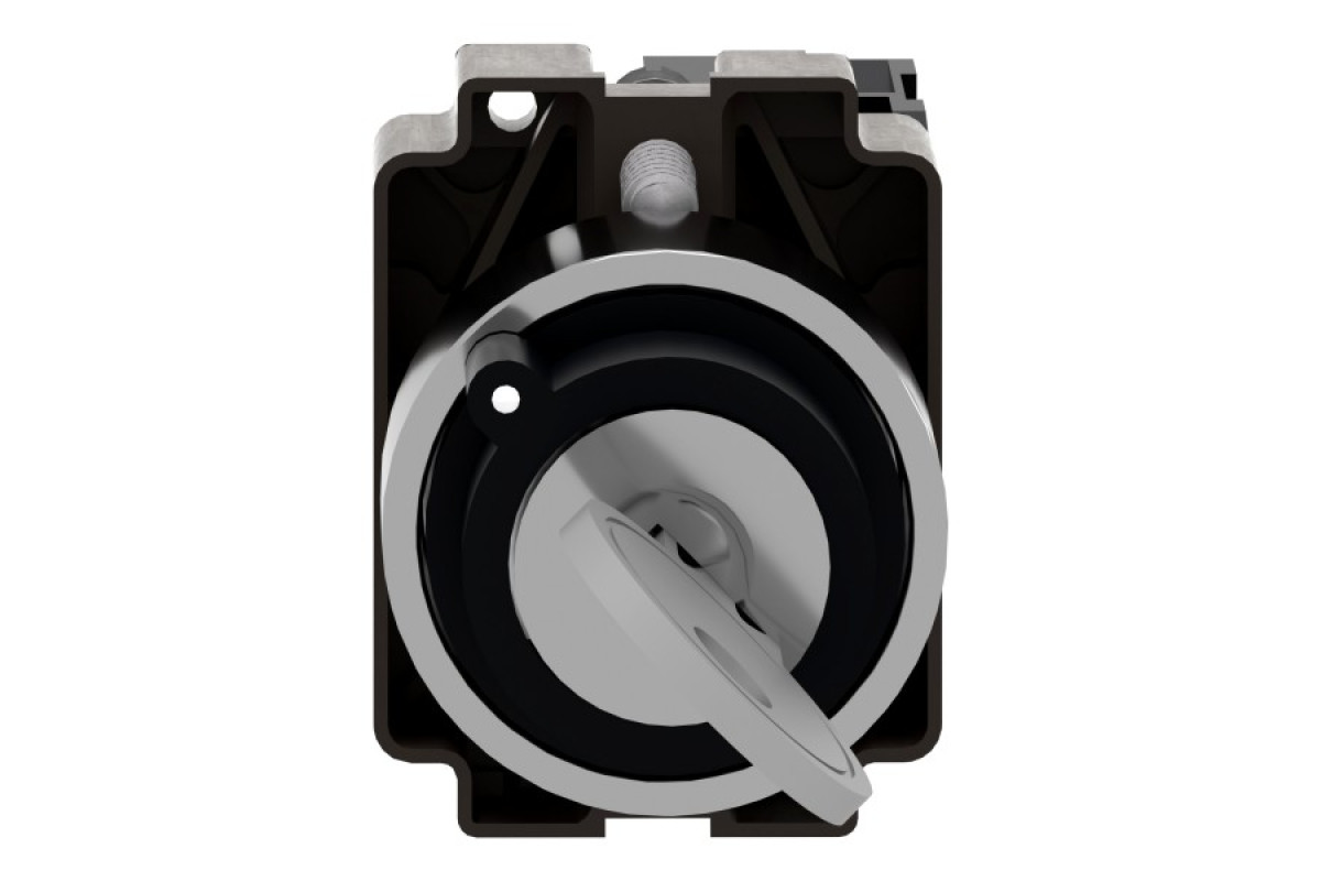 Ключовий перемикач, Easy Harmony XB2, метал, чорний, 22 мм, 2 положення, залишається на місці, ліва сторона висувна, 1NO (XB2BG21C)