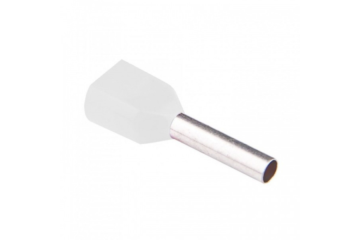 Наконечник трубчастий для двох проводів з нейлонової ізоляцією 2*0.5/8 (RE11100)