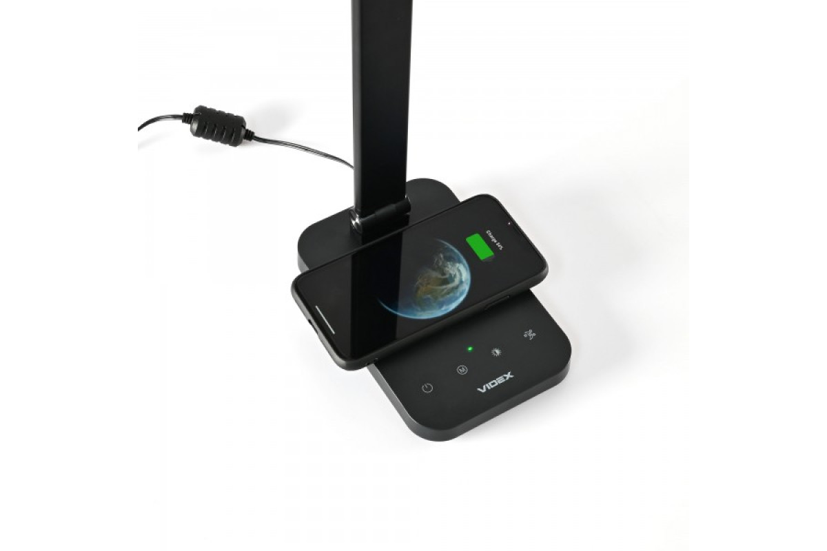 LED лампа настiльна з бездротовою зарядкою VIDEX VL-TF17B 18W 1800-6500K (VL-TF17B)