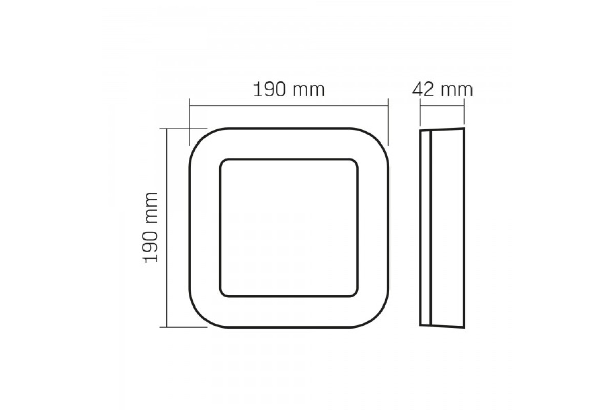 LED світильник ART IP65 квадратний VIDEX 15W 5000K Black (VL-BHFS-155B)