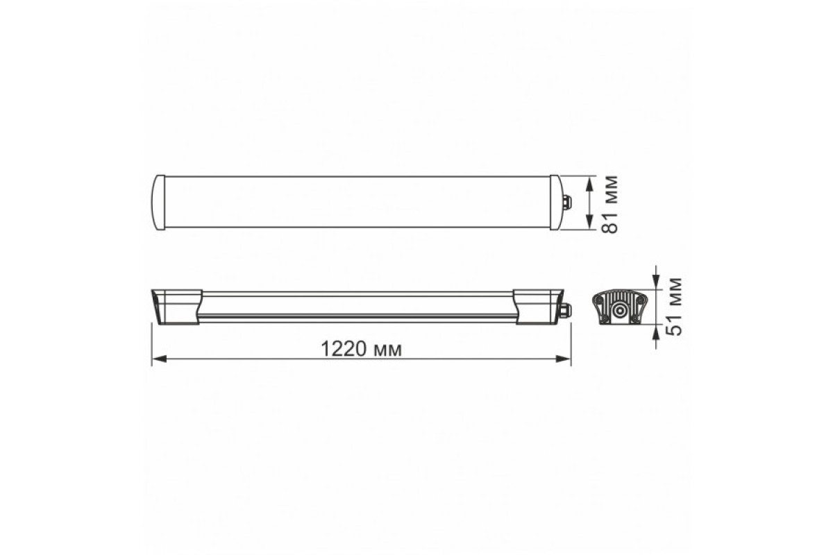 LED світильник IP65 лінійний VIDEX 40W 1,2М 5000K (VL-BNW-40125)