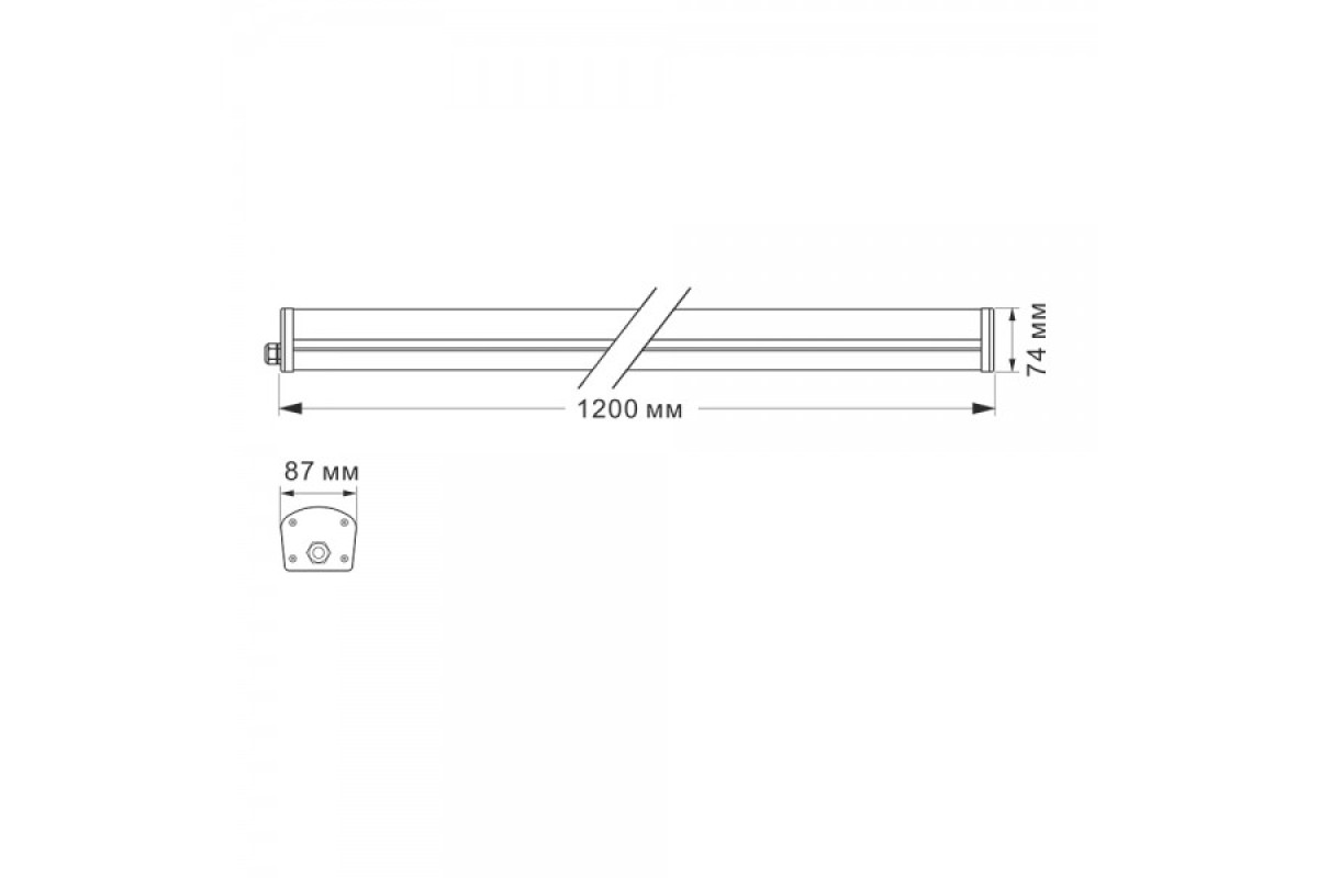 LED світильник IP65 лінійний VIDEX 48W 1,2М 5000K (VL-BNW-48125)