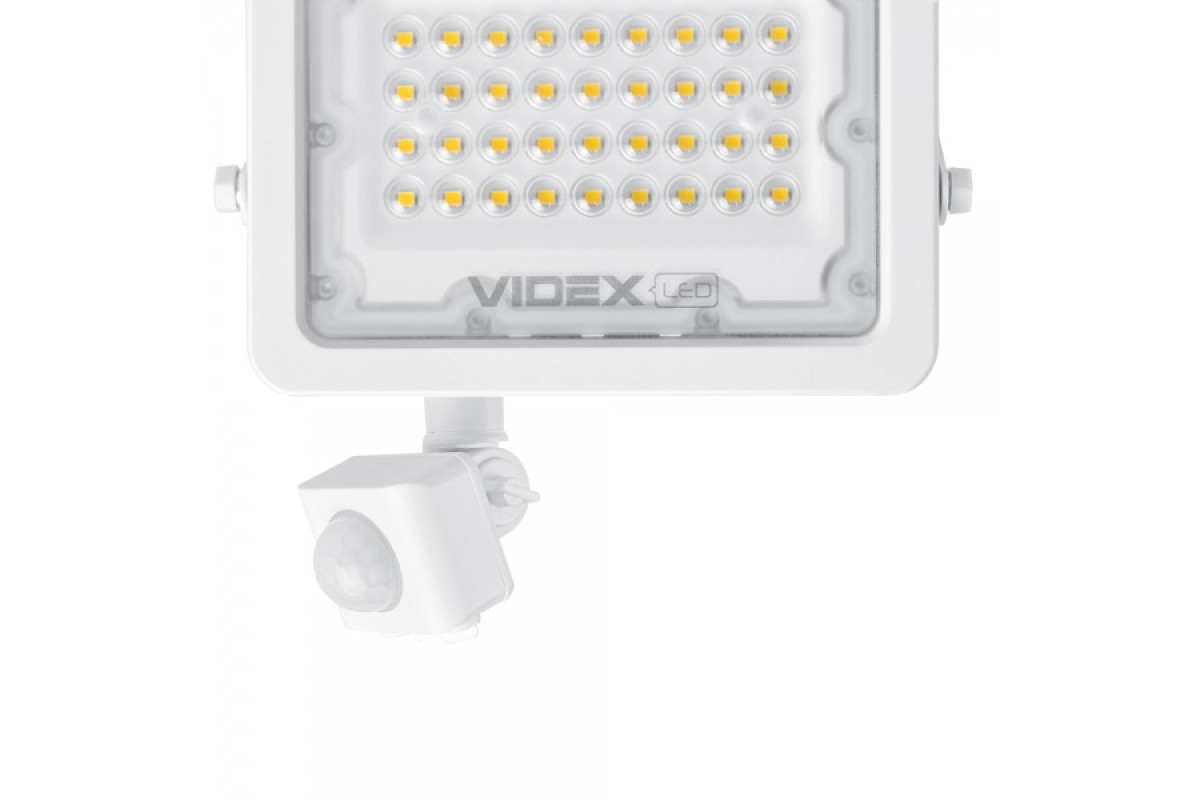 LED прожектор VIDEX F2e 30W 5000K з датчиком руху та освітленості (VL-F2e305W-S)