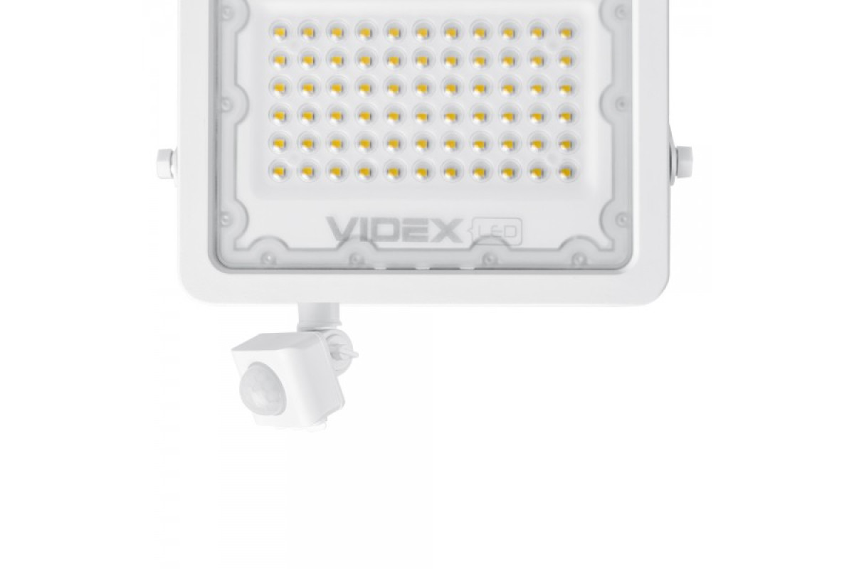 LED прожектор VIDEX F2e 50W 5000K з датчиком руху та освітленості (VL-F2e505W-S)