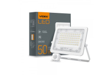 LED прожектор VIDEX F2e 50W 5000K з датчиком руху та освітленості (VL-F2e505W-S)