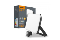 LED прожектор VIDEX F3 50W 5000K з датчиком руху 220V Black (VLE-F3-0505B-S)