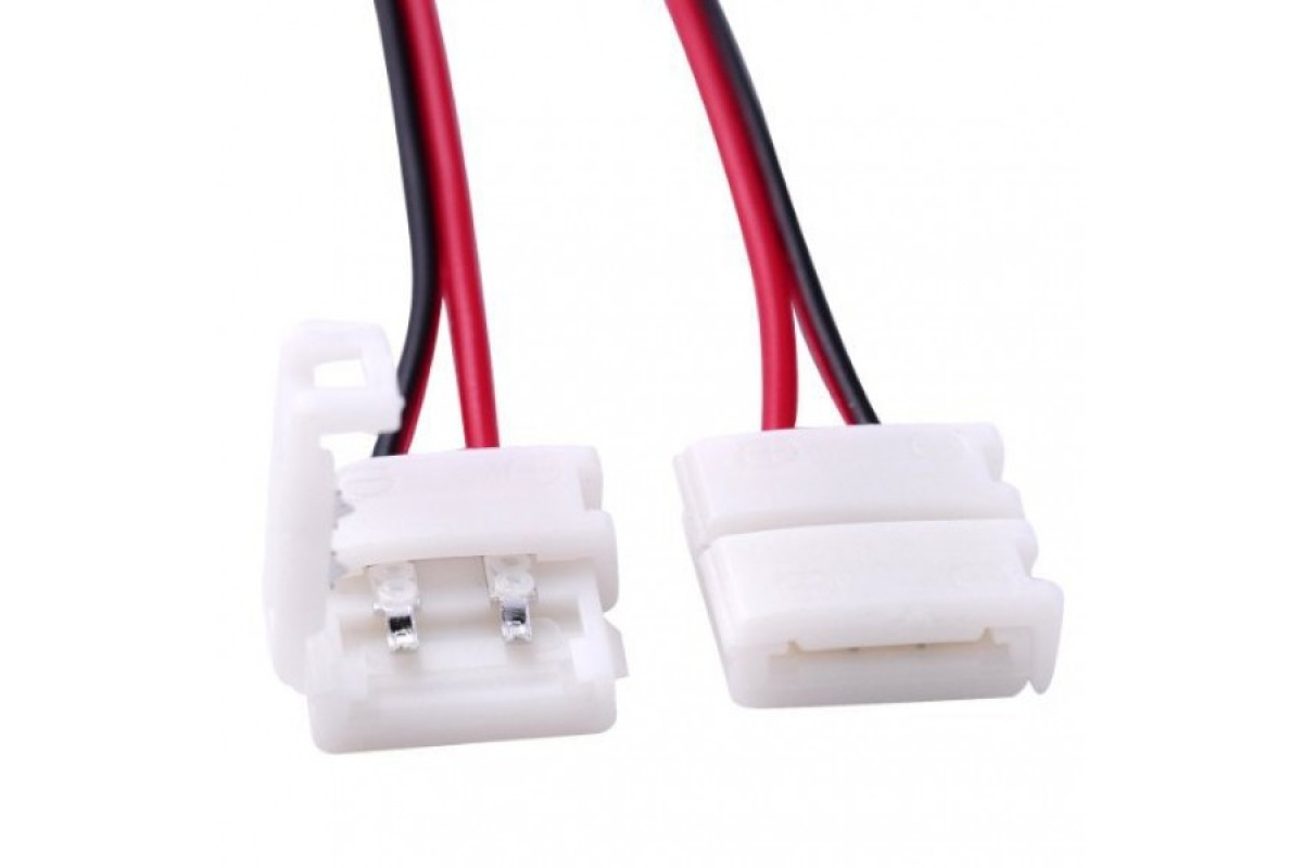 З'єднувальний кабель + 1 затискач для світлодіодної стрічки 2835\3528, 8мм (503001)