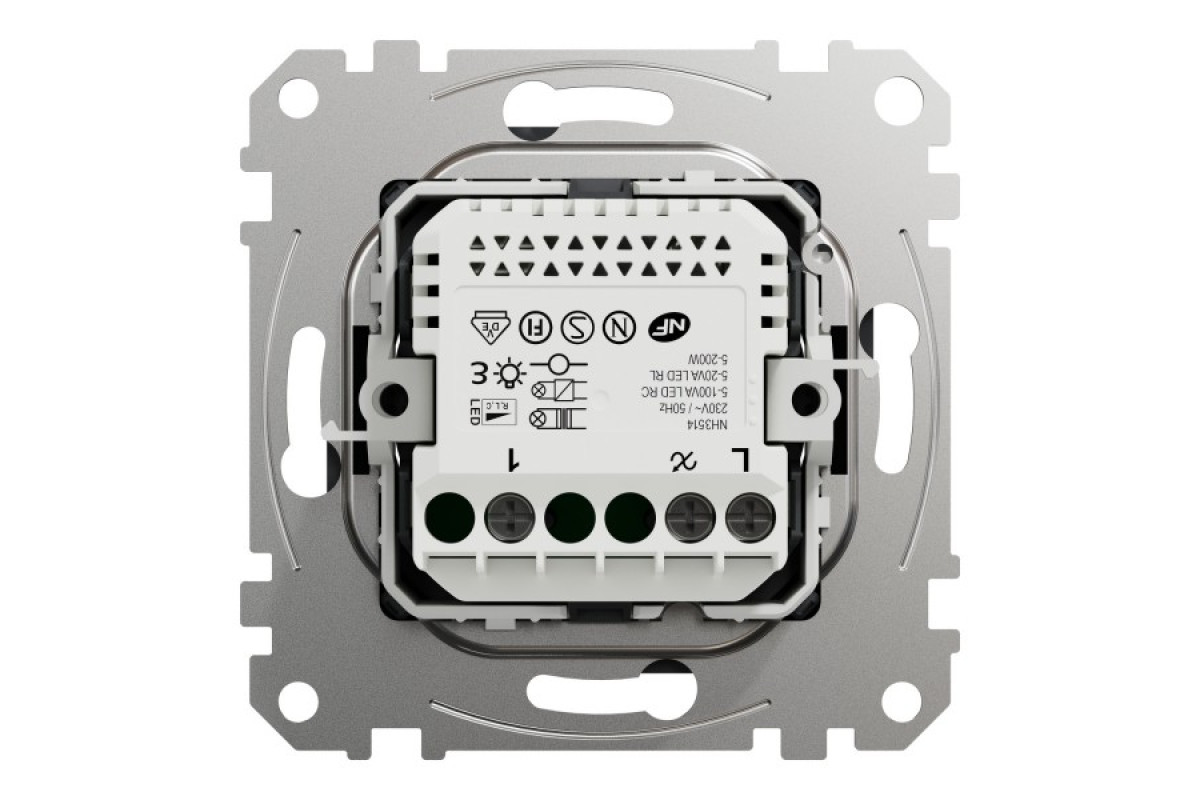Універсальний поворотний димер для світлодіодних ламп Чорний Sedna Design (SDD114502)