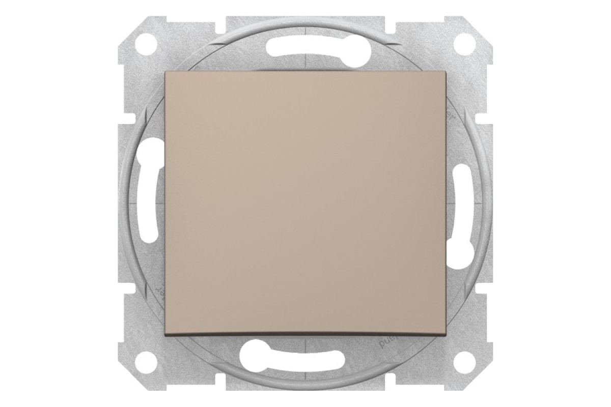 2-х полюсний одноклавішний вимикач Sedna Scnheider Electric титан (SDN0200268)