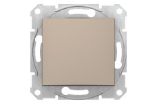 2-х полюсний одноклавішний вимикач Sedna Scnheider Electric титан (SDN0200268)