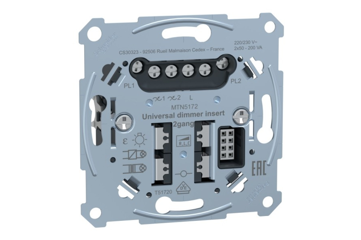 D-Life P-Link Механизм 2х50-200Вт RLC, 2 кан (MTN5172-0000)