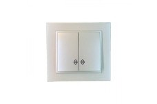 Вимикач двокл. прохідний, Mono Electric, DESPINA (перлина) (102-252523-111)