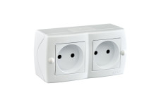 Розетка 2-а без заземлення, Mono Electric, OCTANS IP 20 (білий) (104-010106-121)