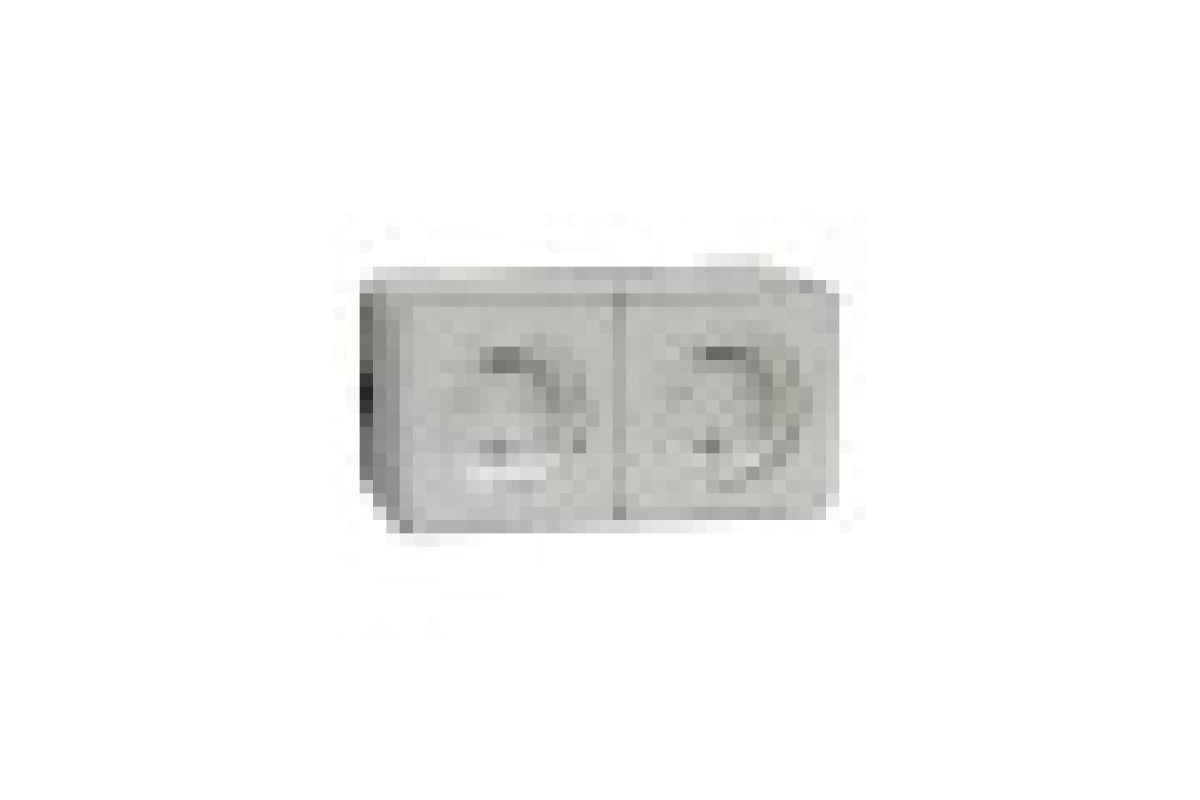 Блок 2 розетки з заземленням, шторками IP55 Mureva Styl, поверх.монтаж, білий (MUR39035)