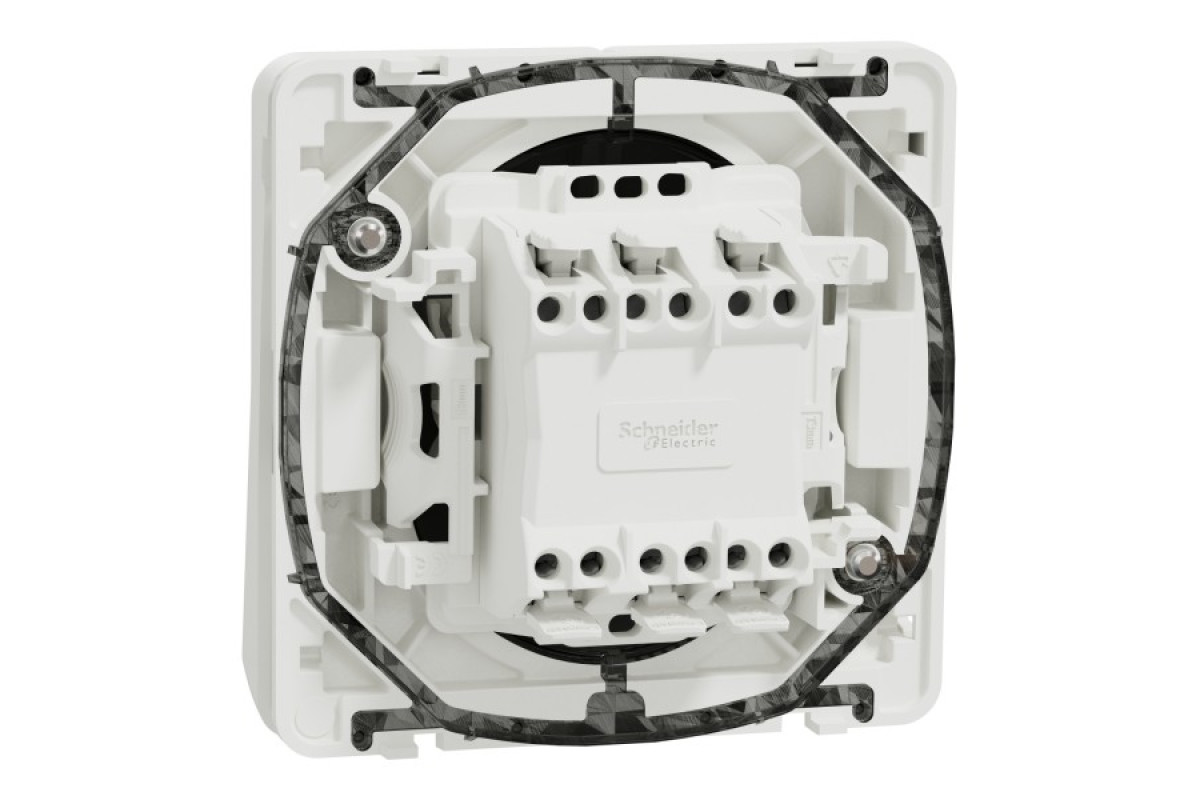 Двоклавішний перемикач IP55 Mureva Styl, сх.6+6, поверх. монтаж, білий (MUR39022)