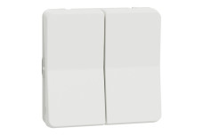 Двоклавішний перемикач IP55 Mureva Styl, сх.6+6, поверх. монтаж, білий (MUR39022)