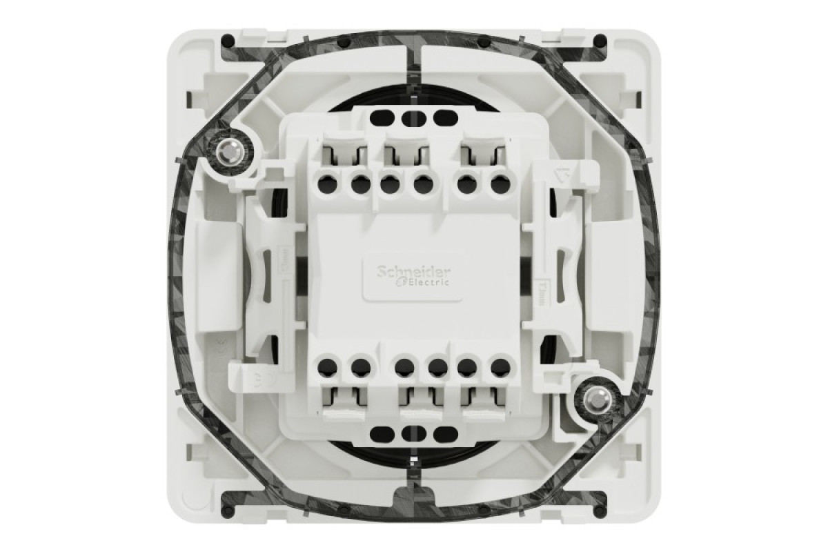 Двоклавішний перемикач IP55 Mureva Styl, сх.6+6, поверх. монтаж, білий (MUR39022)