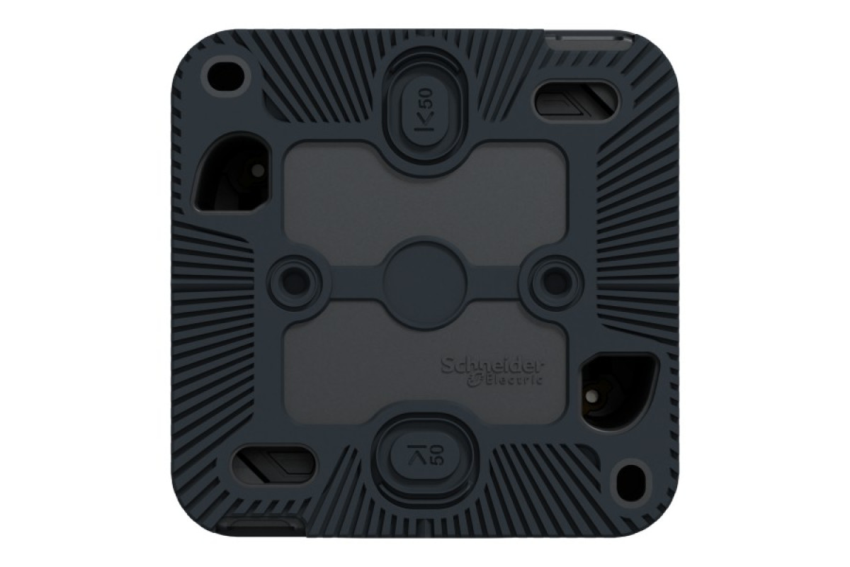 Двоклавішний перемикач IP55 Mureva Styl, сх.6+6, поверх. монтаж, чорний (MUR35022)