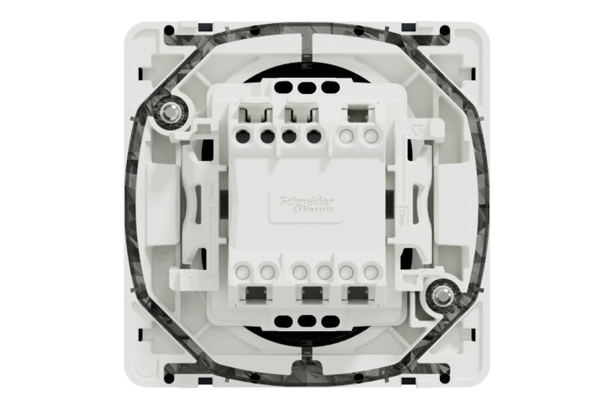 Кнопковий вимикач з полем для маркування IP55 Mureva Styl, чорний (MUR34029)