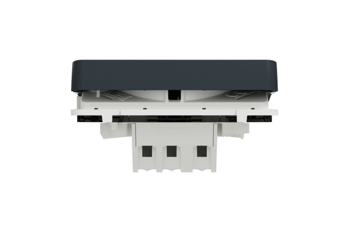 Кнопковий вимикач з полем для маркування IP55 Mureva Styl, чорний (MUR34029)