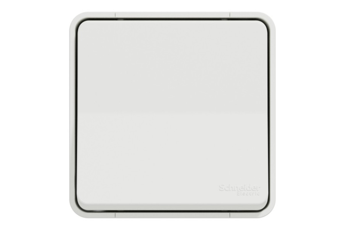 Кнопковий вимикач у зборі IP55 Mureva Styl, для поверхневого монтажу, білий (MUR39026)