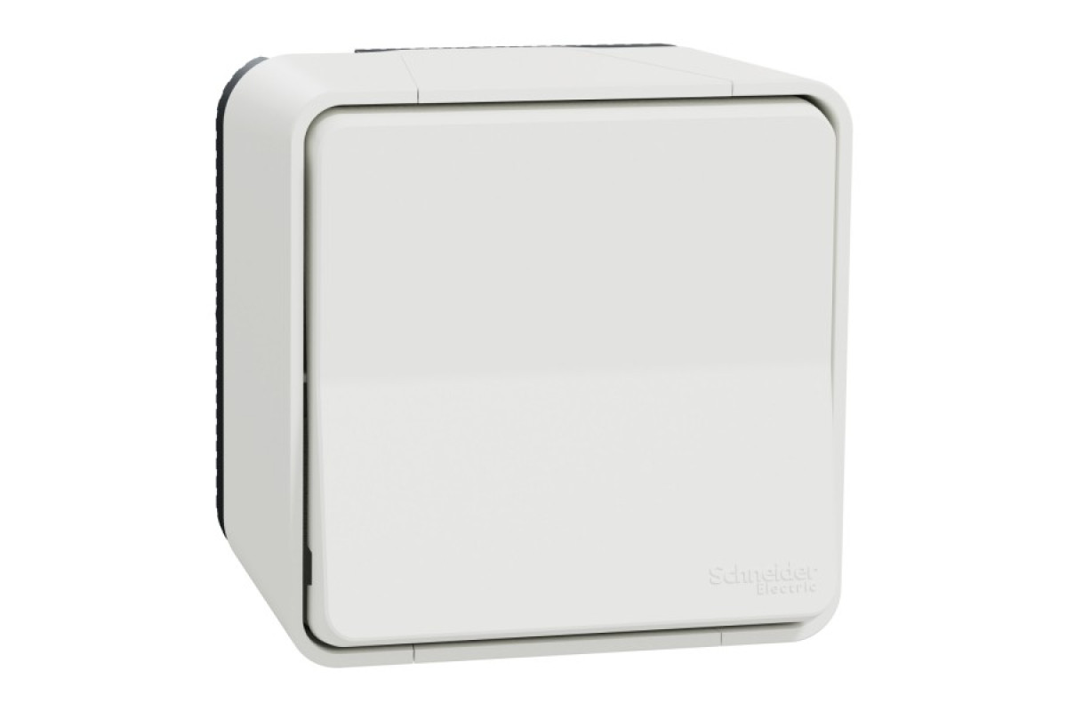 Кнопковий вимикач у зборі IP55 Mureva Styl, для поверхневого монтажу, білий (MUR39026)