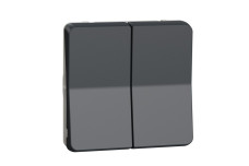 Механізм кнопкового вимикача для жалюзі IP55 Mureva Styl, чорний (MUR35042)