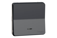 Механізм кнопкового вимикача з підсвіткою IP55 Mureva Styl, чорний (MUR35127)