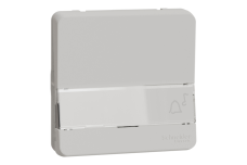 Механізм кнопкового вимикача з полем для маркування IP55 Mureva Styl, білий (MUR39129)