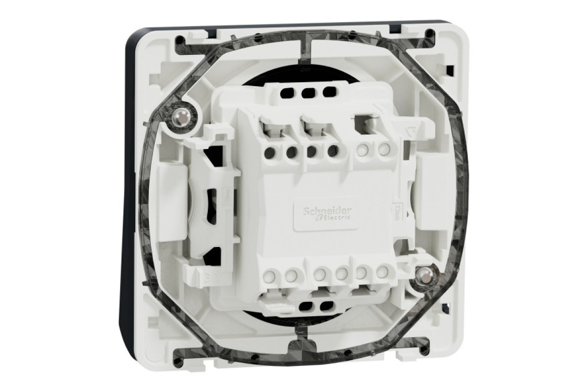 Механізм перемикача IP55 Mureva Styl, сх.6, чорний (MUR37021)