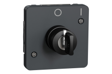 Механізм перемикача з ключем на 2 положення 3A IP55 Mureva Styl, чорний (MUR35062)