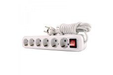 Подовжувач 6 гнізд З/З з кнопкою 2 м (EH-2250)