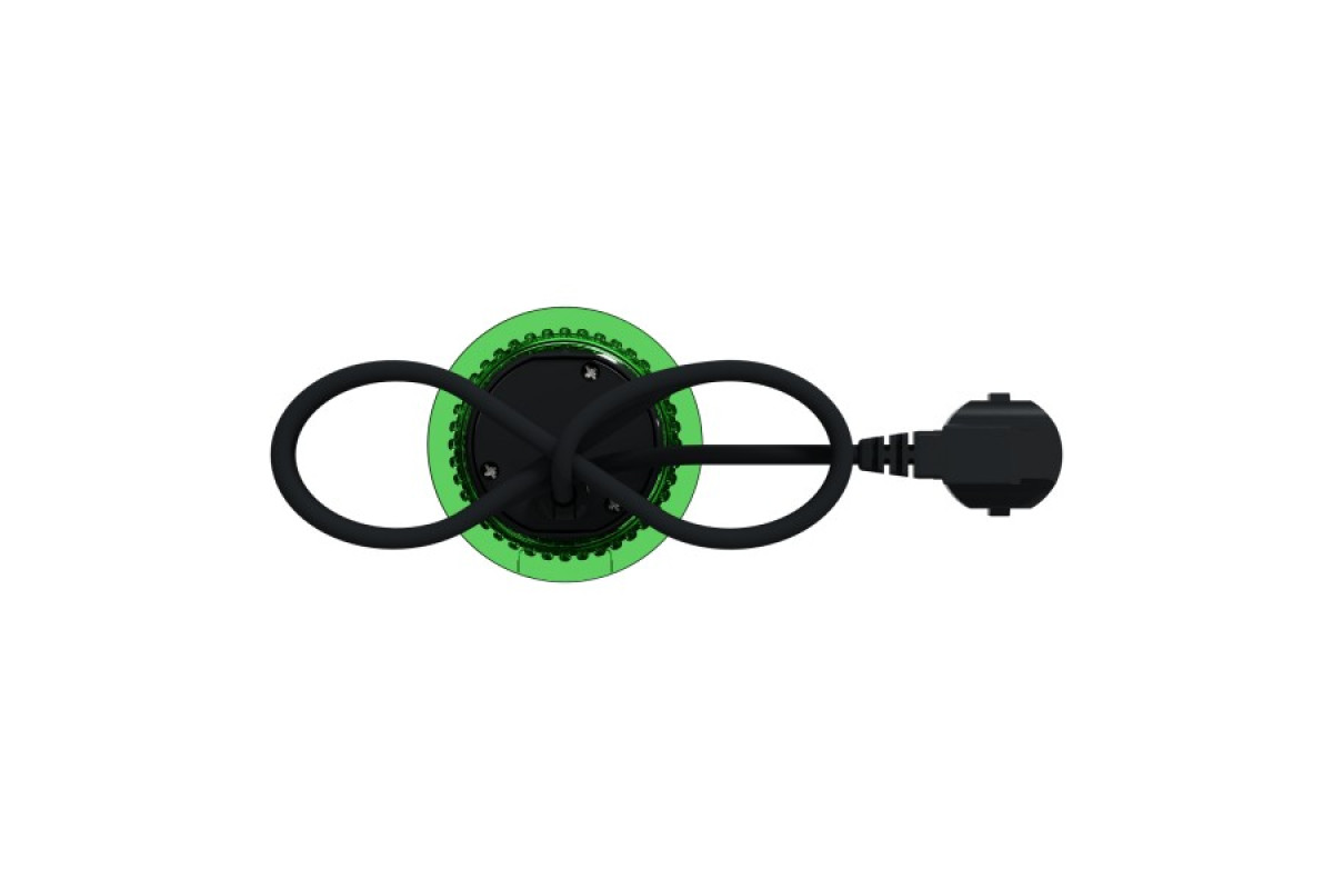 Настольный блок XS, 1 розетка Schuko, 2 метровый кабель, антрацит (INS44001)