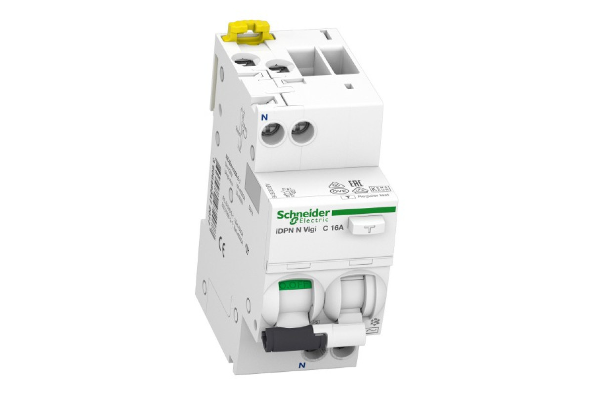 Автоматичний вимикач диференційного струму (АВДС), Acti9 iDPN N Vigi, 1P+N, 16A, крива C, 6000A, тип A, 30мА (A9D32616)