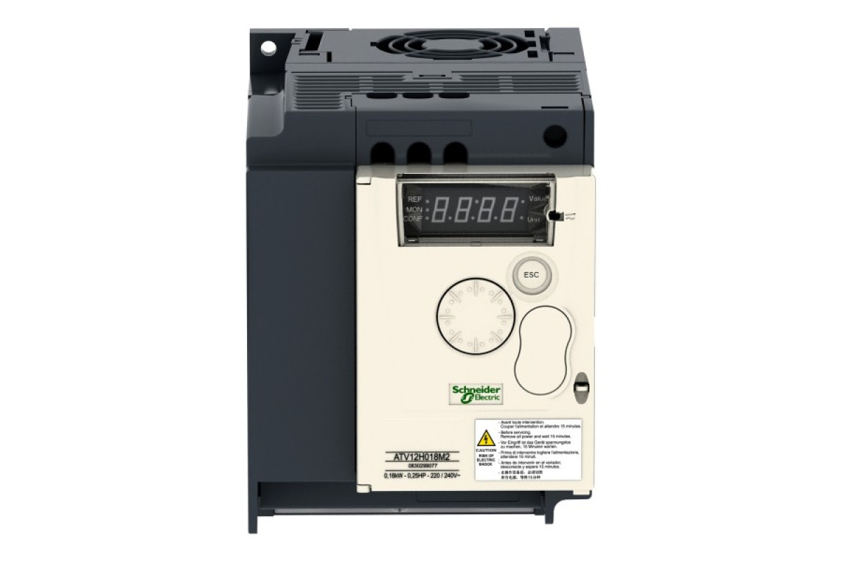 Перетворювач частоти ATV12 1,5кВт 220В, 1ф живлення, з радіатором (ATV12HU15M2)