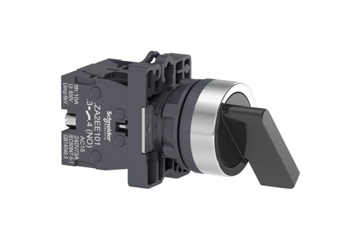 Селекторний перемикач з довгою ручкою, 3 положення, з фіксацією, 2 NO (XA2EJ33)