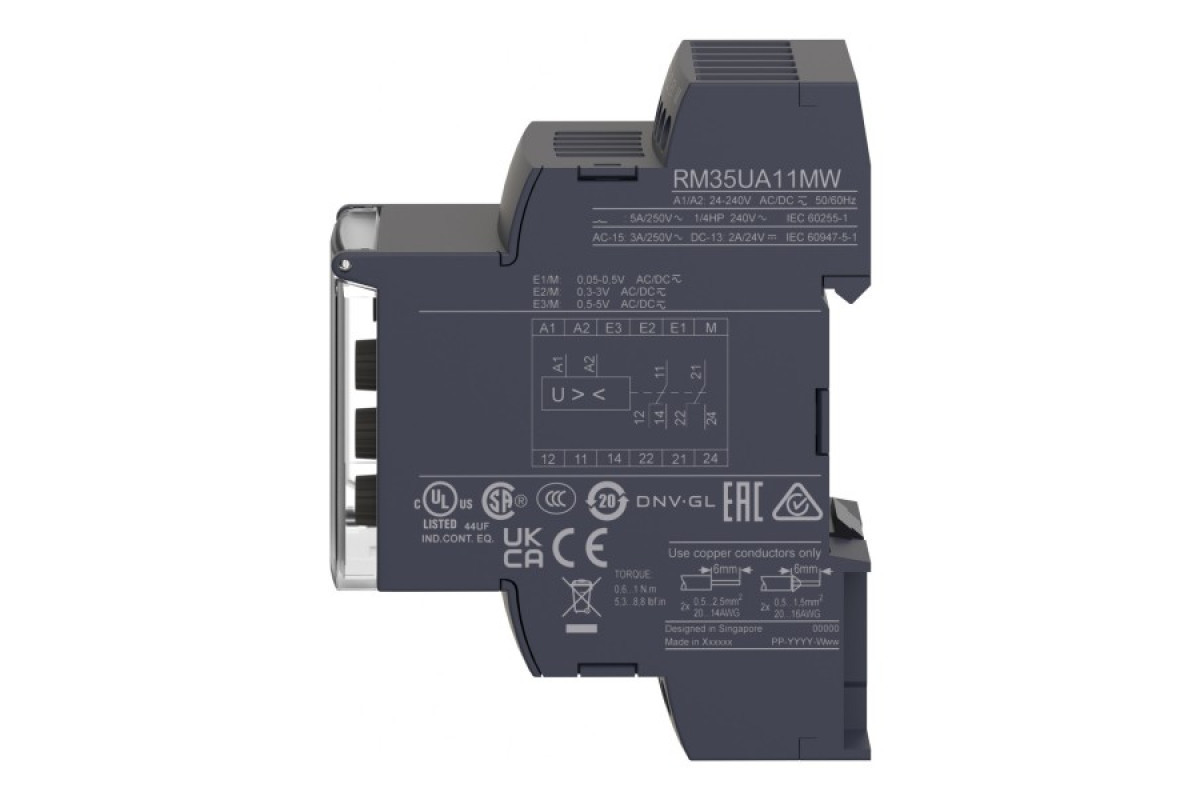 Реле контроля напряжения Мин/Макс 0,05-5В (RM35UA11MW)