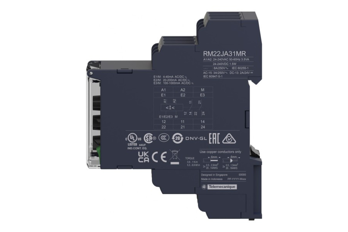 Реле контролю струму 1A, 24/240В, ТАЙМЕР (RM22JA31MR)