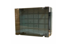 Коробка розподільча навісна 300х220х120 мм з гладкими стінками і прозорою кришкою димчастого кольору ІР56 (EC420C8)