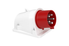 Вилка PratiKa, настінна, кутова, 32A, 3P + N + E, 380-415 B AC, гвинтове з'єднання (PKE32W435)