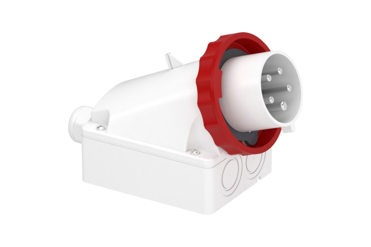 Вилка РК настінна в корпусі 32А 3Р+N+Е 415В IP67 (83571)