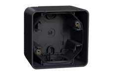 Одинарний блок для поверхневого монтажу IP55 Mureva Styl, чорний (MUR37911)