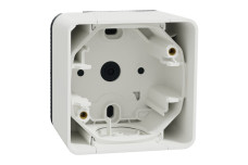 Одномісний бокс для накладного монтажу IP55 Mureva Styl, універсальний, білий (MUR39911)