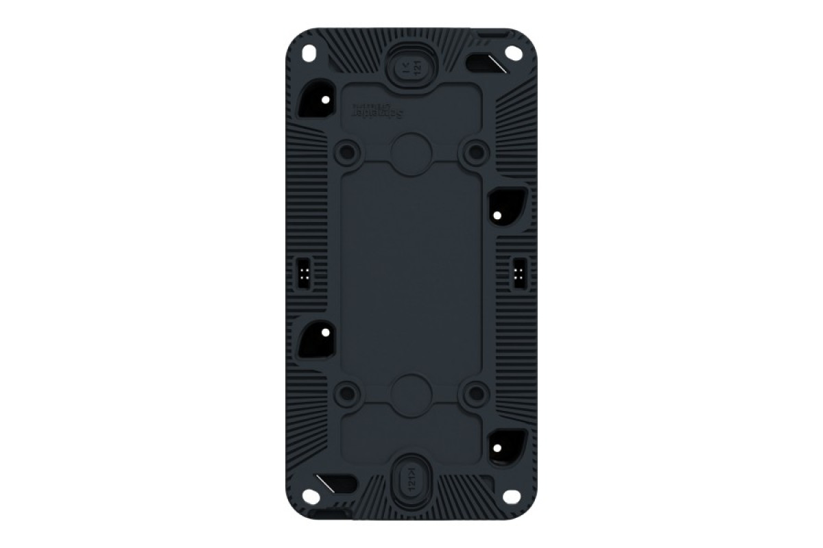 Подвійний блок для поверхневого монтажу IP55 Mureva Styl, вертикальний, чорний (MUR37912)